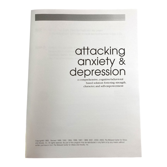 Midwest Center Inc Attacking Anxiety & Depression 16 CD Workbook Flash cards Set - Picture 3 of 15